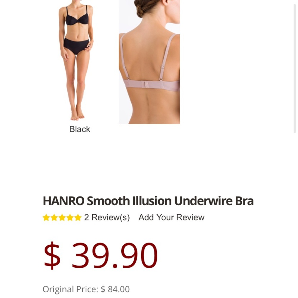 New Hanro 34C Mesh Underwire Bra